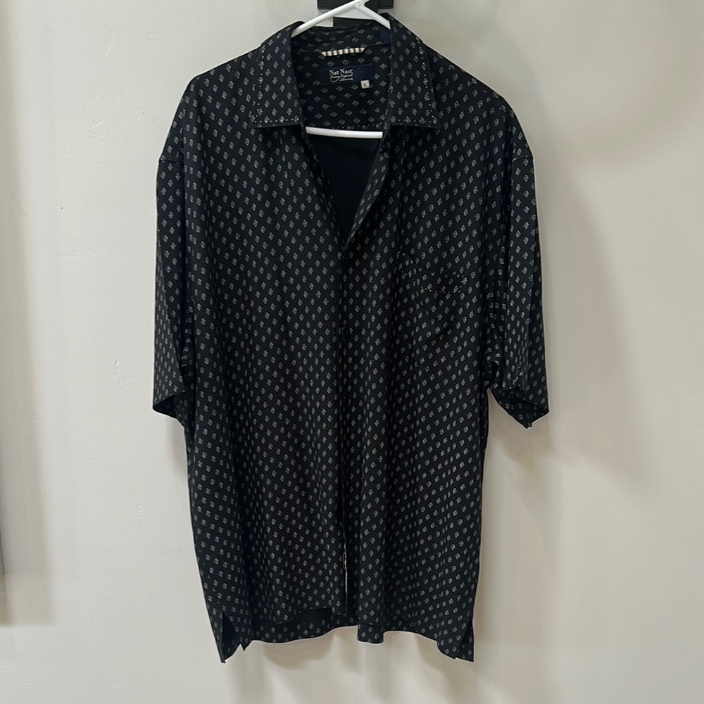 Men's Black Patterned Shirt